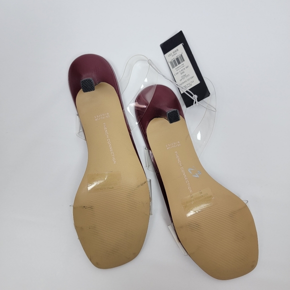French Connection Womens Tia Heeled Sandal Red Clear Straps Heels Different Sz. - Picture 10 of 15
